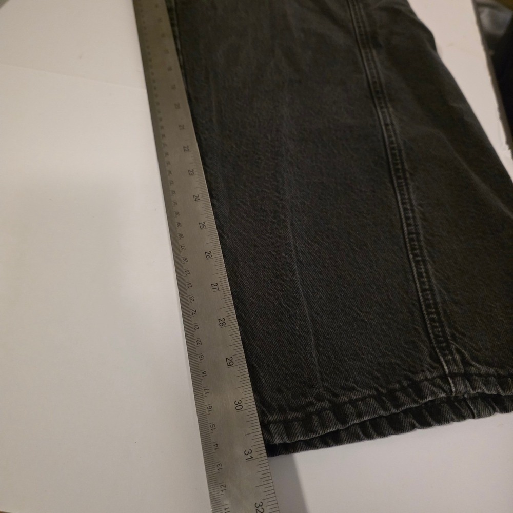 We The Free Aster High Rise Straight Jeans Women's 31 Asteroid Black Button Fly - Picture 10 of 15